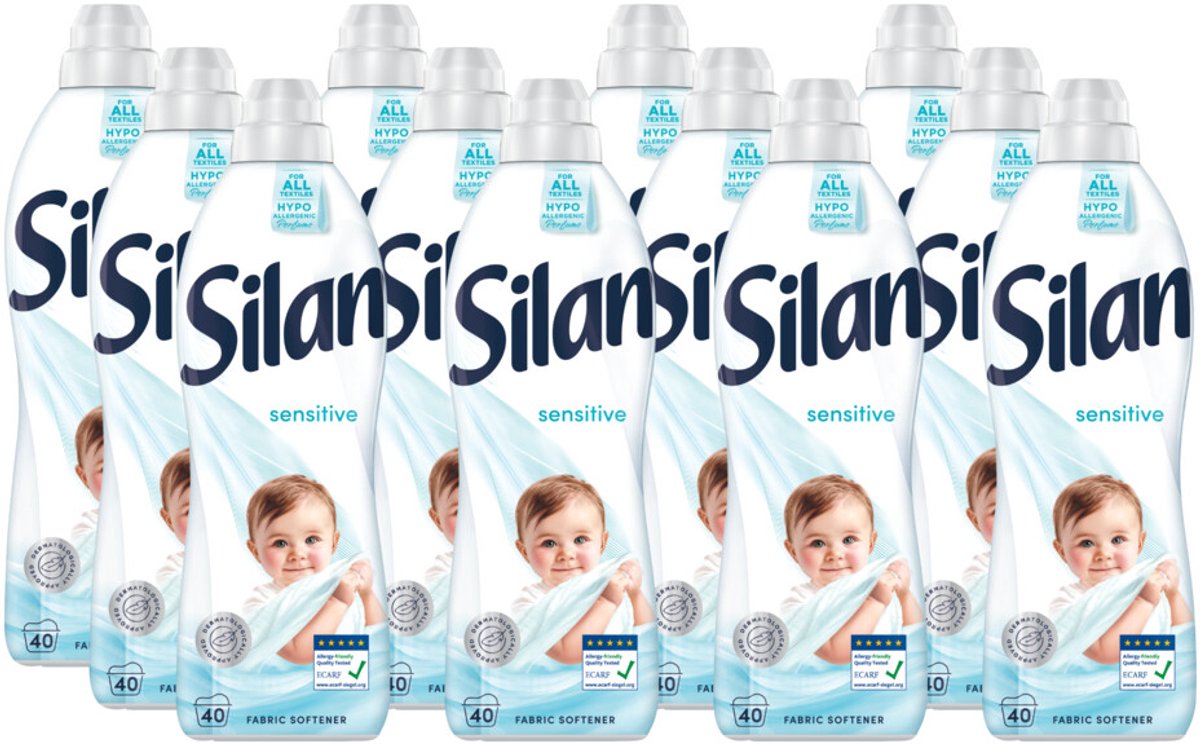 Silan wasverzachter - sensitive 880ml - 12 x 40 wasbeurten - hypoallergeen - voordeelverpakking