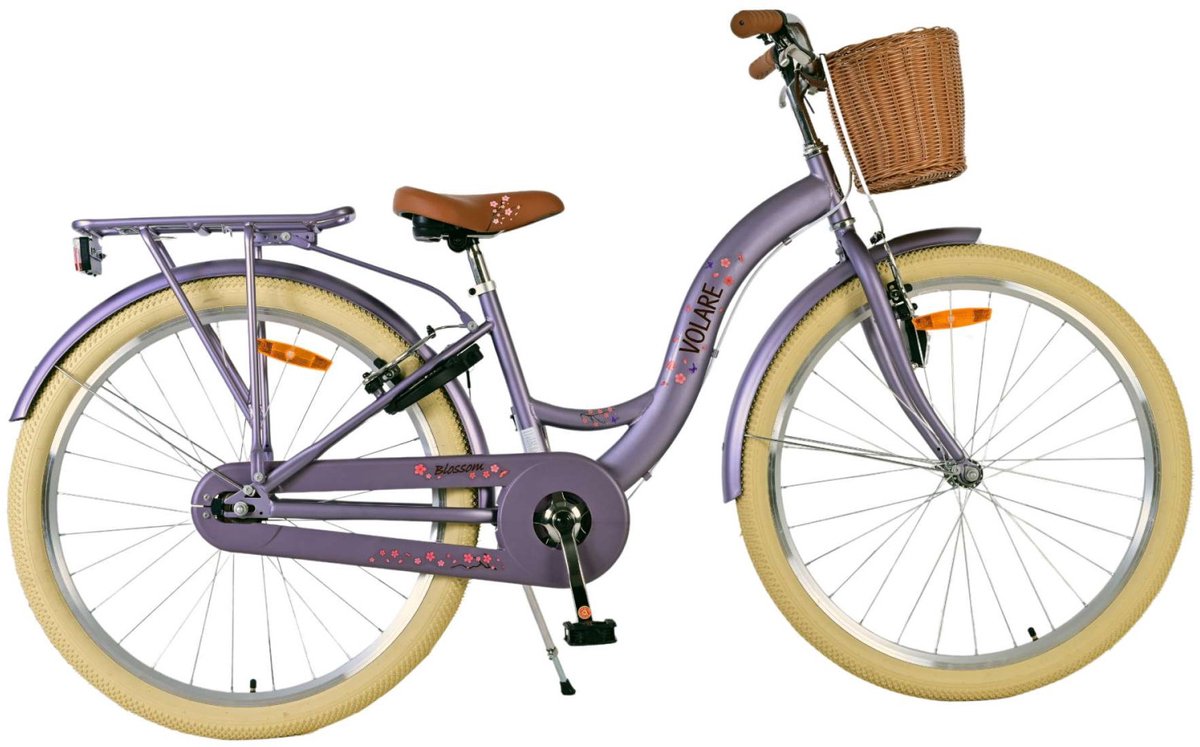 Volare blossom kinderfiets - meisjes - 26 inch - paars - twee handremmen