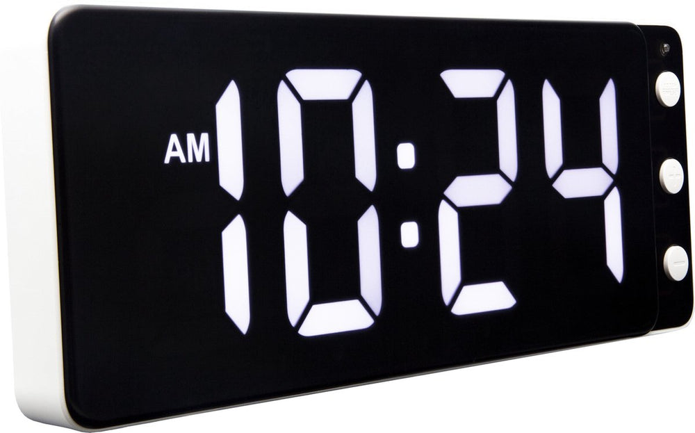 Nextime digitale klok wit – tafel wandklok – 27.2 × 10.8 × 3 cm – abs – wit – led