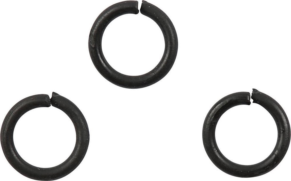 Creativ company creotime ringen zwart 1 x 5 x 7 mm 50 stuks