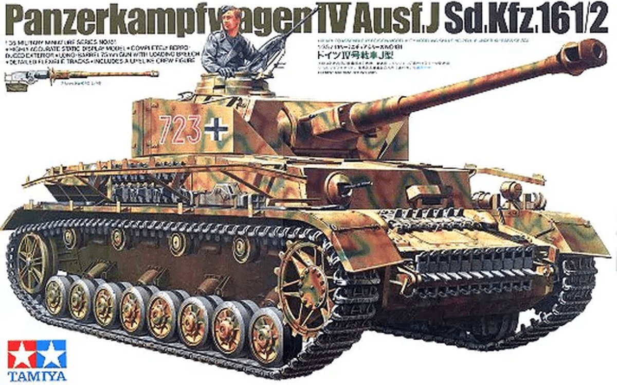 Tamiya modelbouwpakket militaire voertuigen - 35181 german sdkfz.161 2 panzer iv j with 1 figure plastic - 1:35 - modelbouw