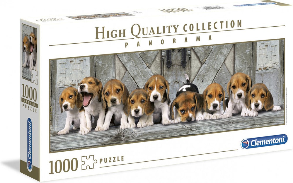 Clementoni panoramapuzzel beagles, 1000st.