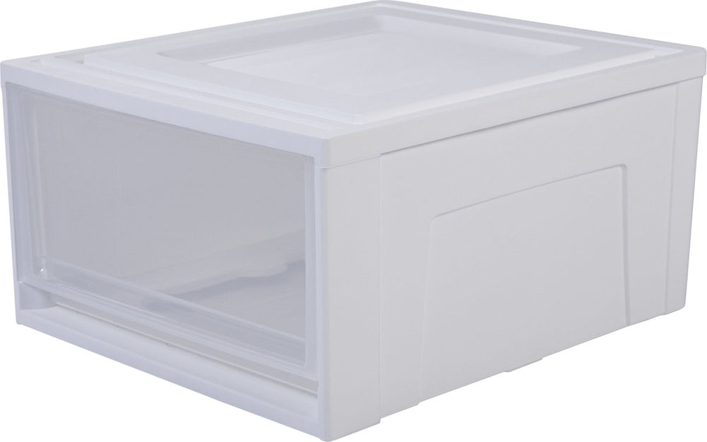 Iris maxi drawer stapellade - 30l - kunststof - wit transparant