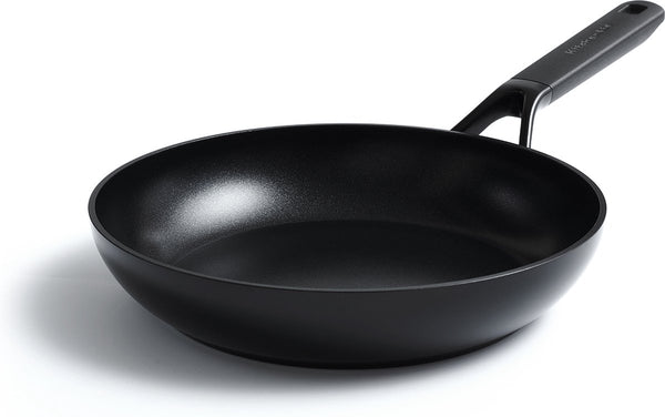 Kitchenaid classic forged aluminium koekenpannen set 2-delig - zwart - inductie - anti-aanbak - pfas-vrij