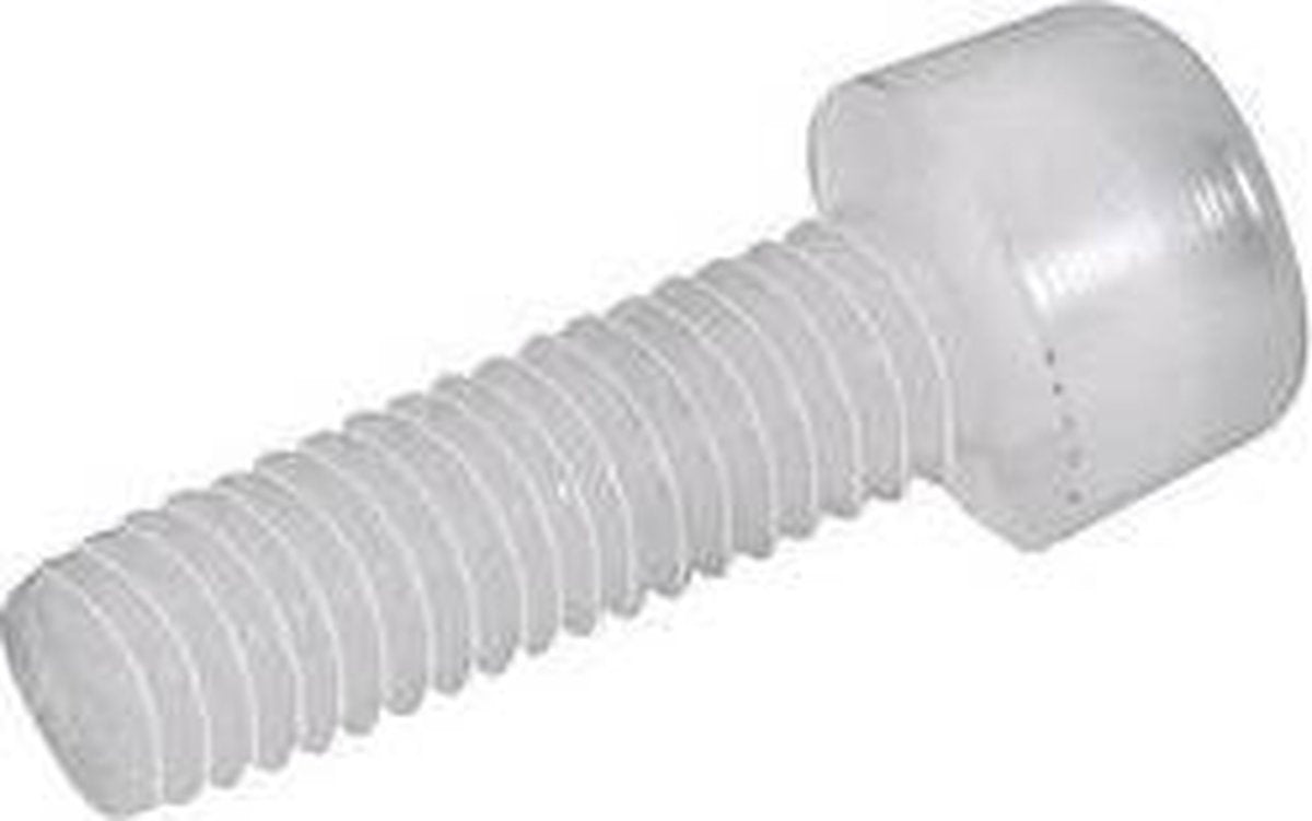 Toolcraft 830290 cilinderschroeven m3 30 mm binnenzeskant (inbus) din 912 kunststof, polyamide 10 stuk(s)