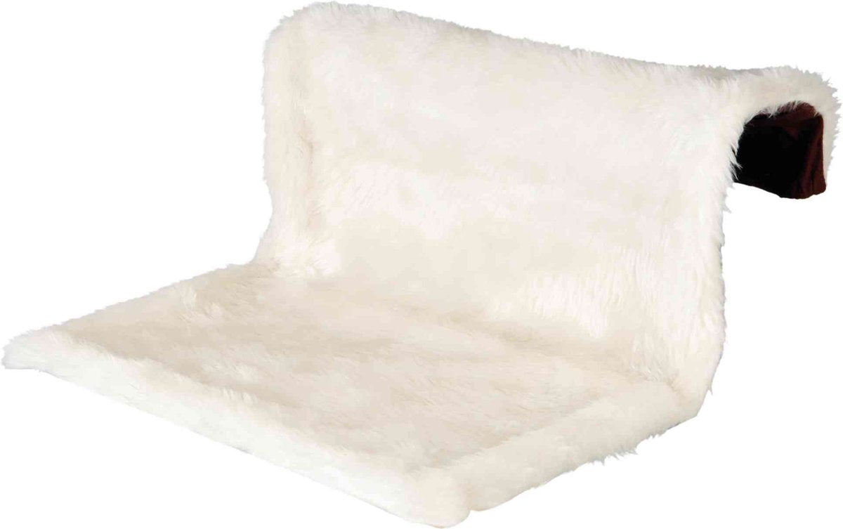 Trixie radiatorhangmat pluche velours crème bruin