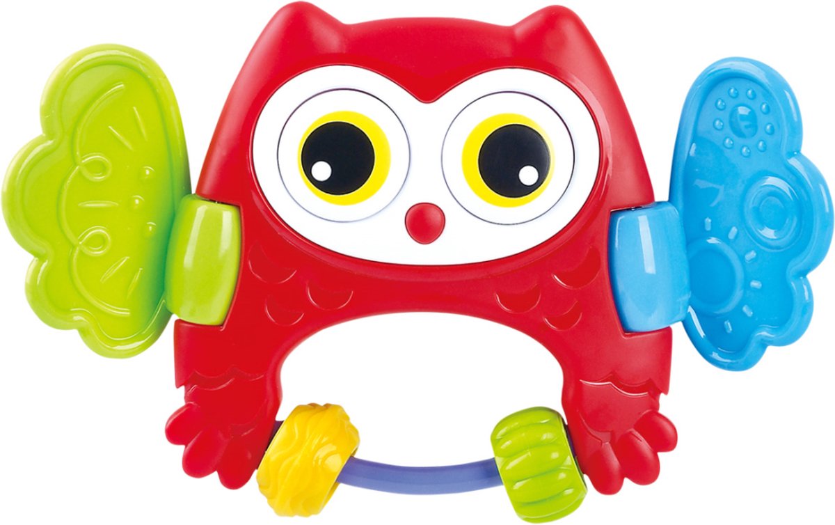 Speel kiekeboe uil rammelaar rood