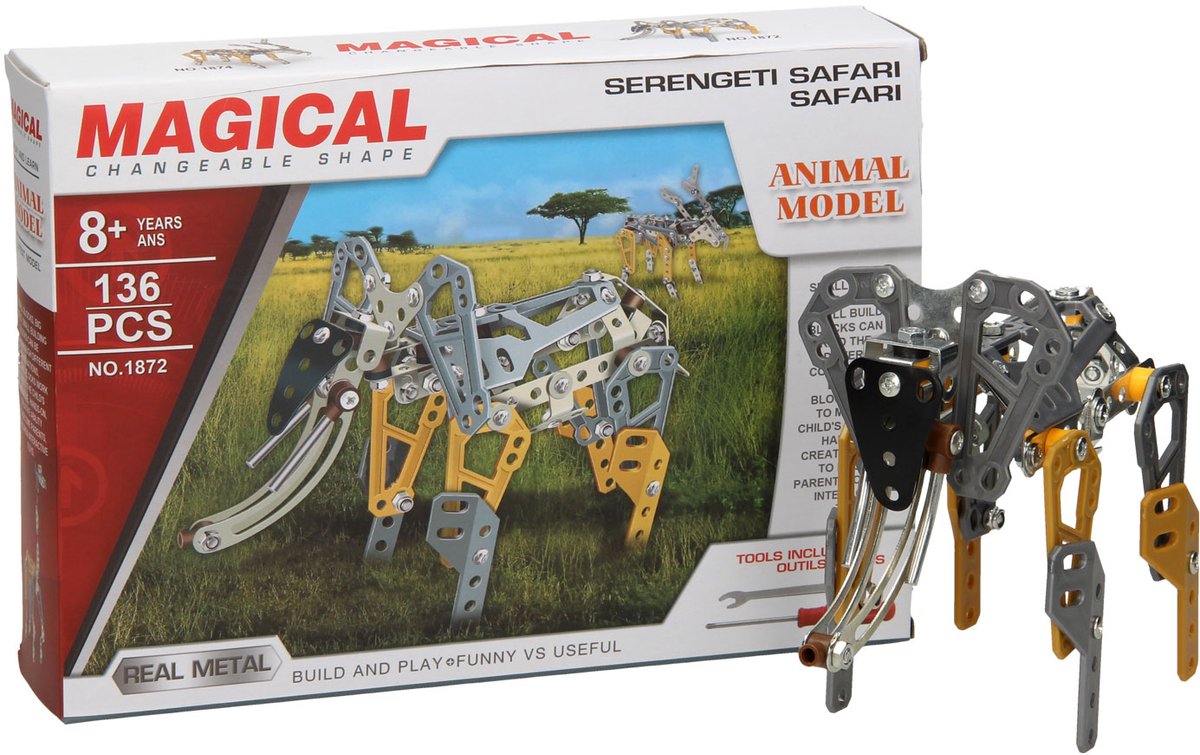 Albatros hengelsport constructieset metaal olifant, 136dlg.