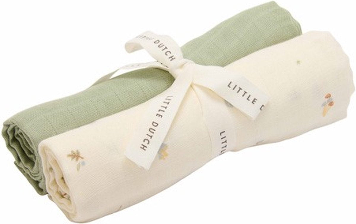 Little dutch swaddle - wit - forest friends - forest treasures