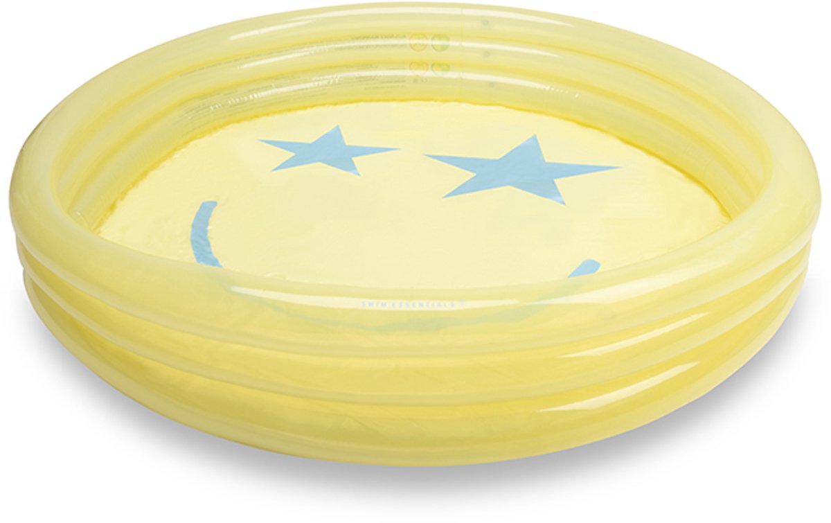 Swim essentials - zwembad - ø150 cm - geel - smiley - baby