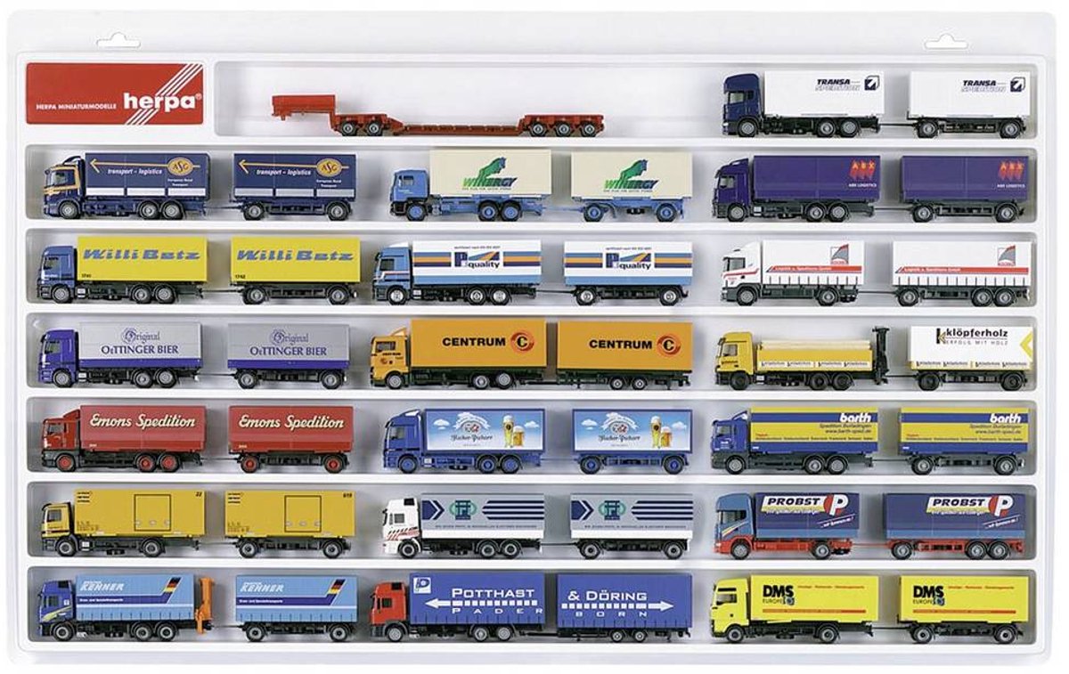 Herpa 029346 h0 vitrinekast kunststof 700 mm x 450 mm x 35 mm