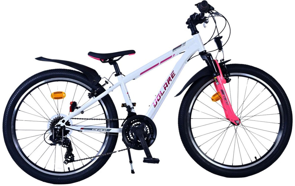Volare xc race kinderfiets - 24 inch - 21 versnellingen - wit roze