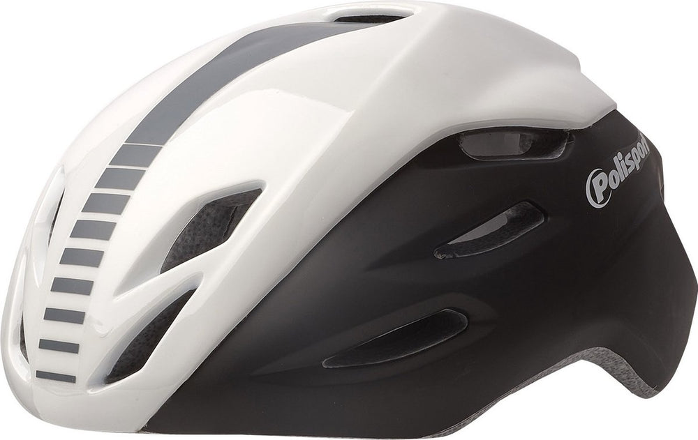 Polisport helm Aero Road mat met glans wit grijs L 58-61cm