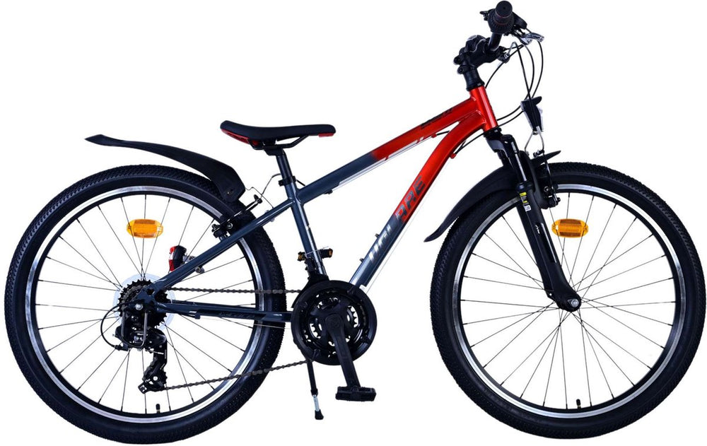 Volare xc race kinderfiets - 24 inch - 21 versnellingen - rood grijs
