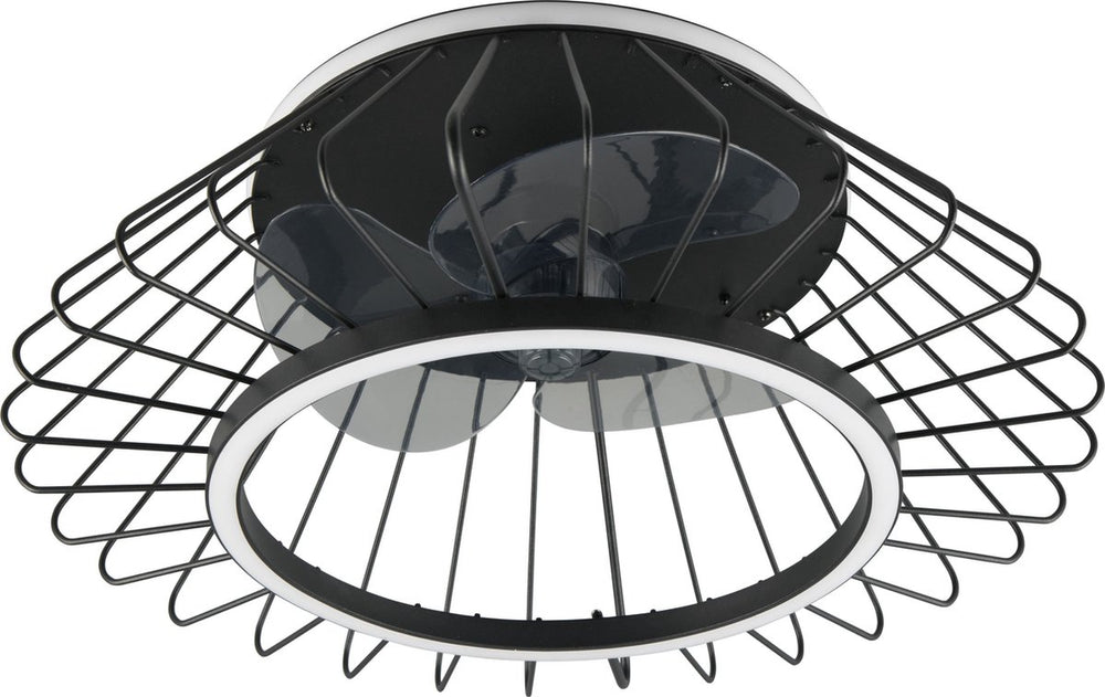 Rl live your light reality karlsborg - ventilator - zwart mat - incl. 1x smd 30w
