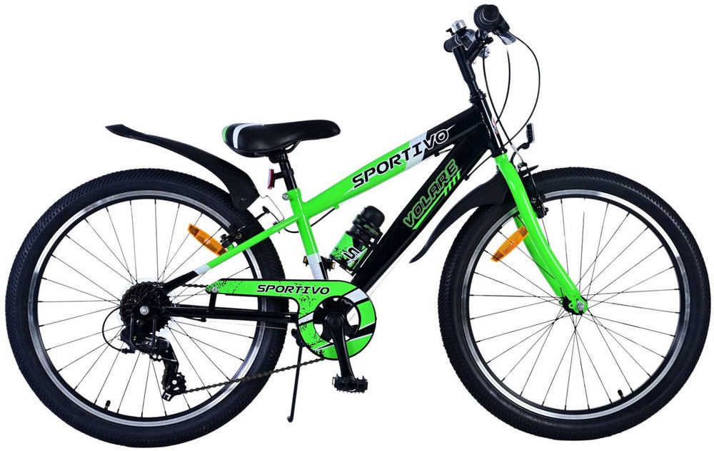 Volare sportivo kinderfiets - jongens - 24 inch - 7 versnellingen - zwart groen