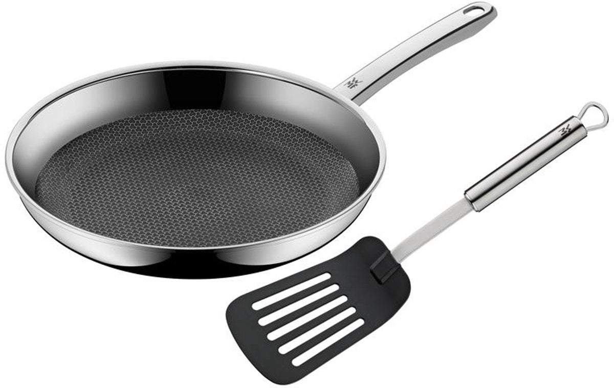 Wmf profi resist - koekenpan - ø 28 cm - rvs - inclusief profi plus spatel - geschikt voor inductie