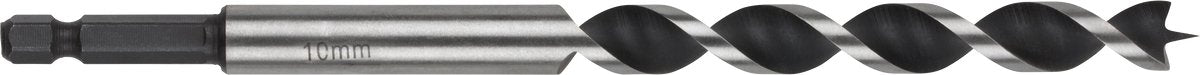 Wolfcraft - 10mm slangenboor voor houtbalken - 165mm - zeskantschacht houtboor - hex - 7133000