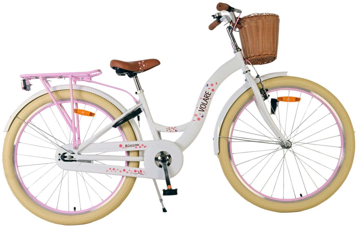 Volare blossom kinderfiets - meisjes - 26 inch - wit
