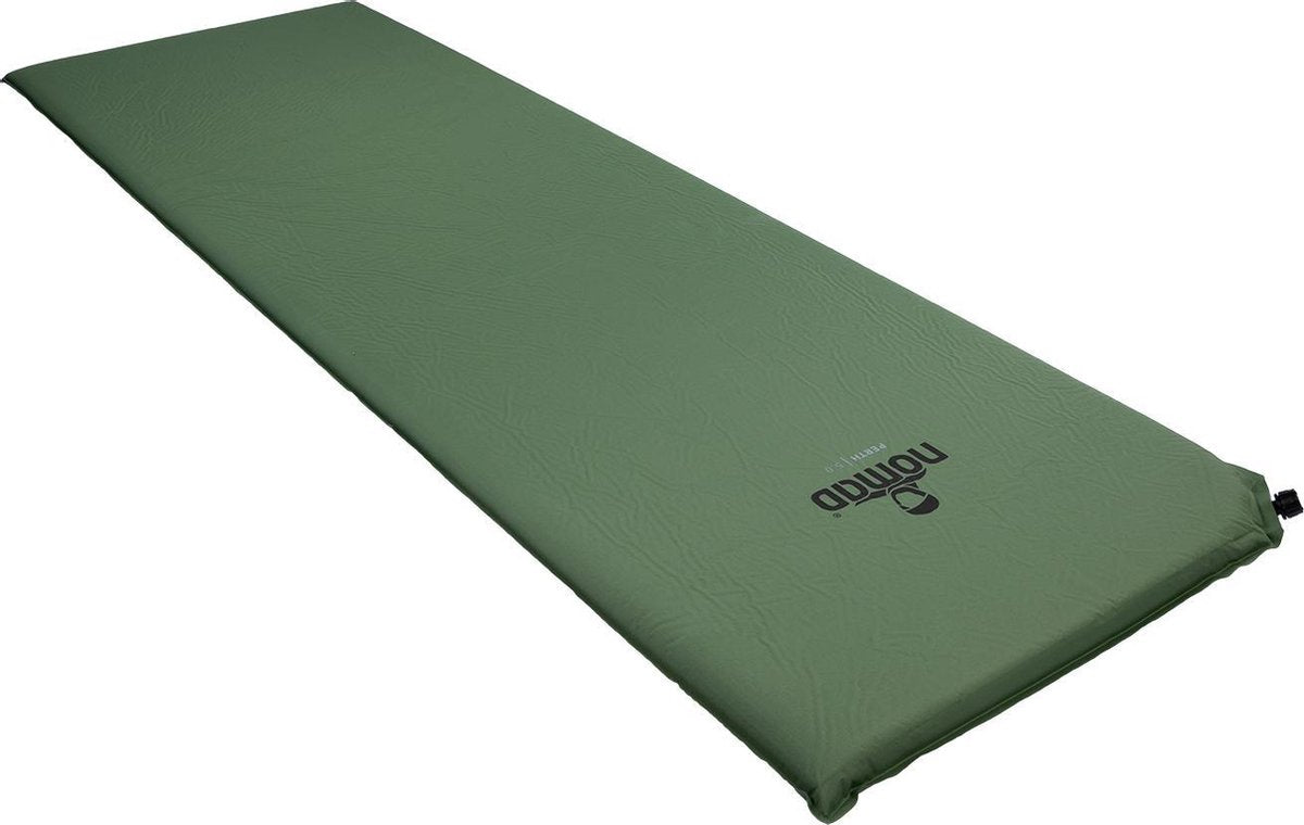 Nomad ® perth 5.0 slaapmat zelfopblazend | 198 x 63 | 5 cm dikte | groen | comfortabel kamperen | incl hoes