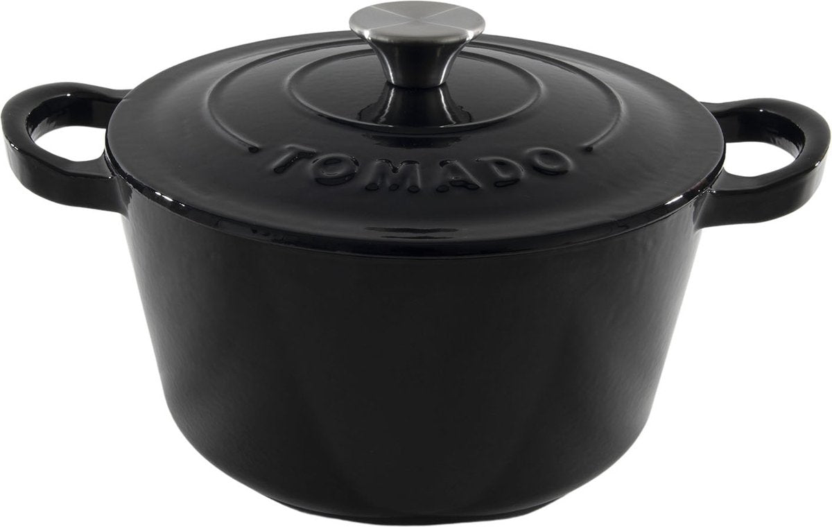 Merkloos sans marque tomado - braadpan - gietijzer - zwart - 24 cm