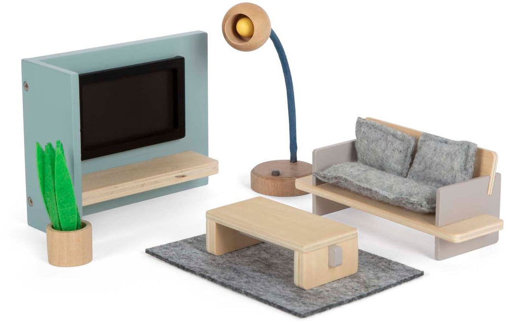Small foot - houten poppenhuis meubeltjes woonkamer