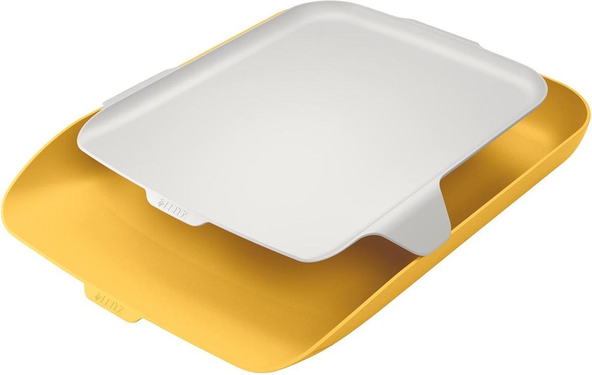 Leitz cosy brievenbak met organiser voor bureau - brievennbakjes voor a4- en c4-formaten - ideaal voor thuiskantoor thuiswerken - warm geel