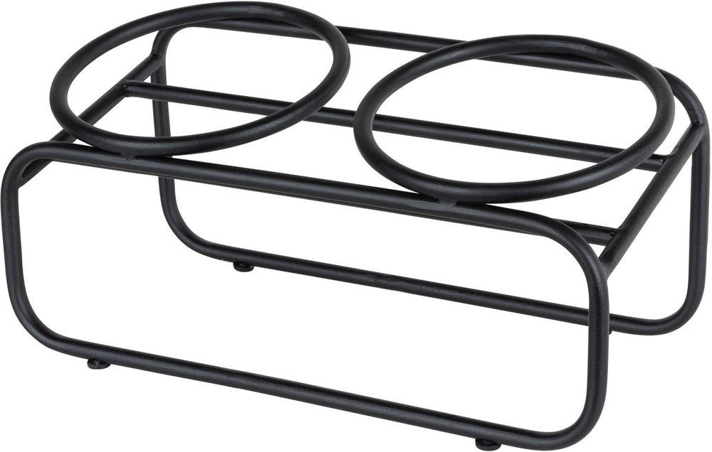 District 70 butler - verhoogde voerbakstandaard voor katten - handgemaakt van staal - zwart - 30 x 14 x 12,5 cm