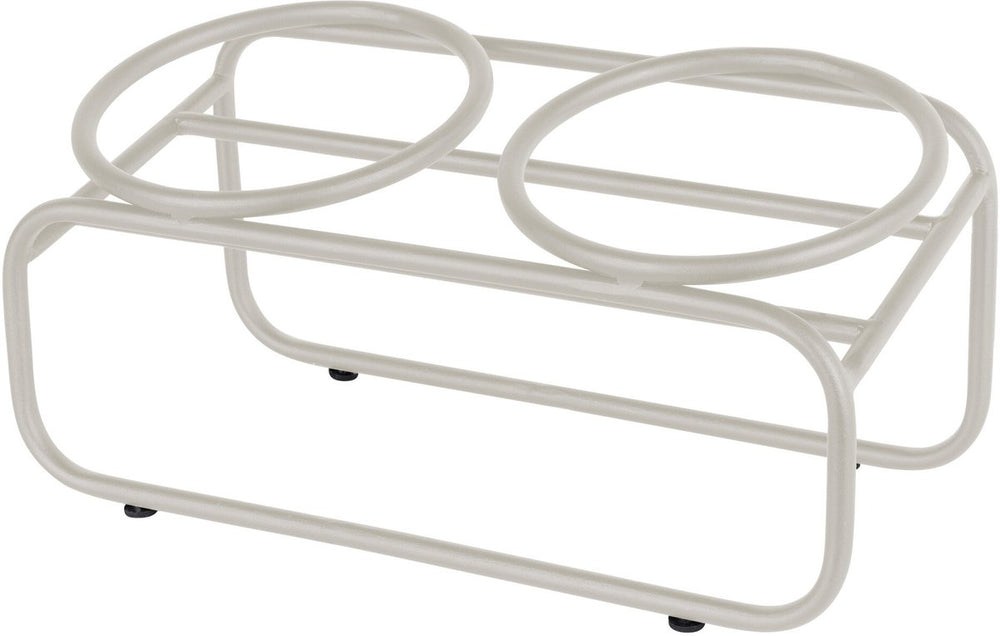 District 70 butler - verhoogde voerbakstandaard voor katten - handgemaakt van staal - beige - 30 x 14 x 12,5 cm