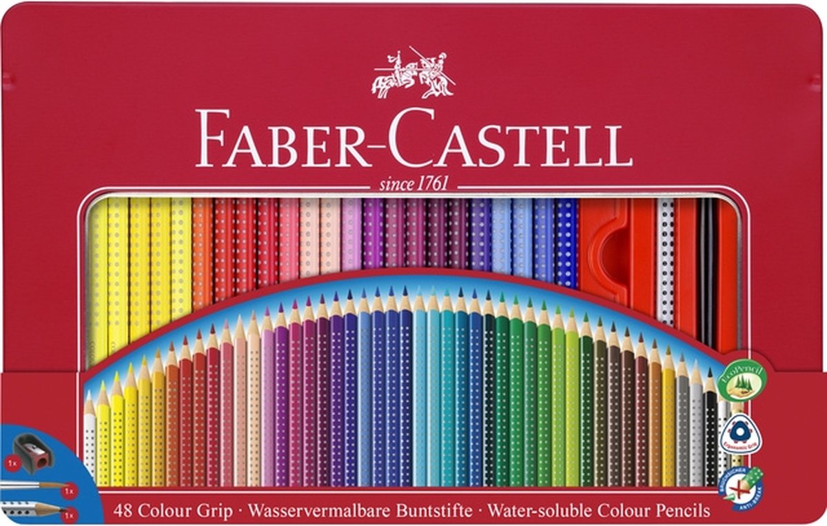 Faber castell fc-112448 kleurpotlood gripset a 48 stuks