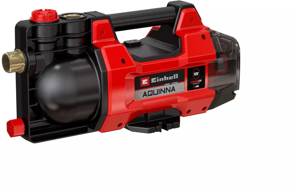 Einhell accu tuinpomp aquinna 18 28 li solo - power x-change - 18 v li-ion - 2800 l u - max. opvoerhoogte: 25 m - eco boost modus - overbelastings- en vorstbeveiliging - excl. accu en lader