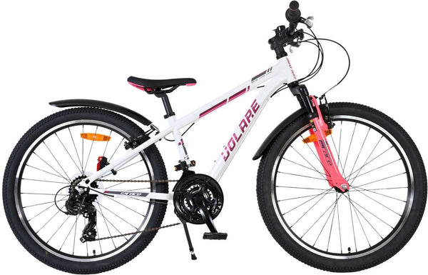 Volare xc race kinderfiets - 24 inch - 21 speed - wit roze
