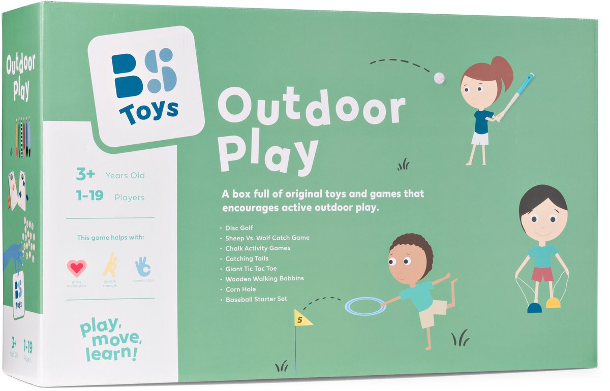 Bs toys bs toys outdoor play spelbundel – 8 actieve buiten- en binnen spellen voor kinderen