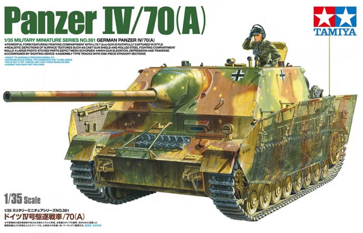 Tamiya modelbouwpakket militaire voertuigen - 35381 jagdpanzer iv 70(a) - sd.kfz.162 1 plastic - 1:35 - modelbouw