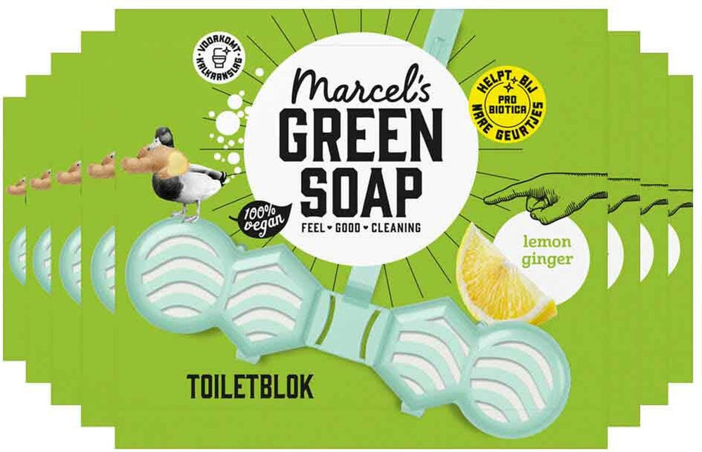 Marcel's green soap toiletblok - citroen gember - 8 x 35 gram