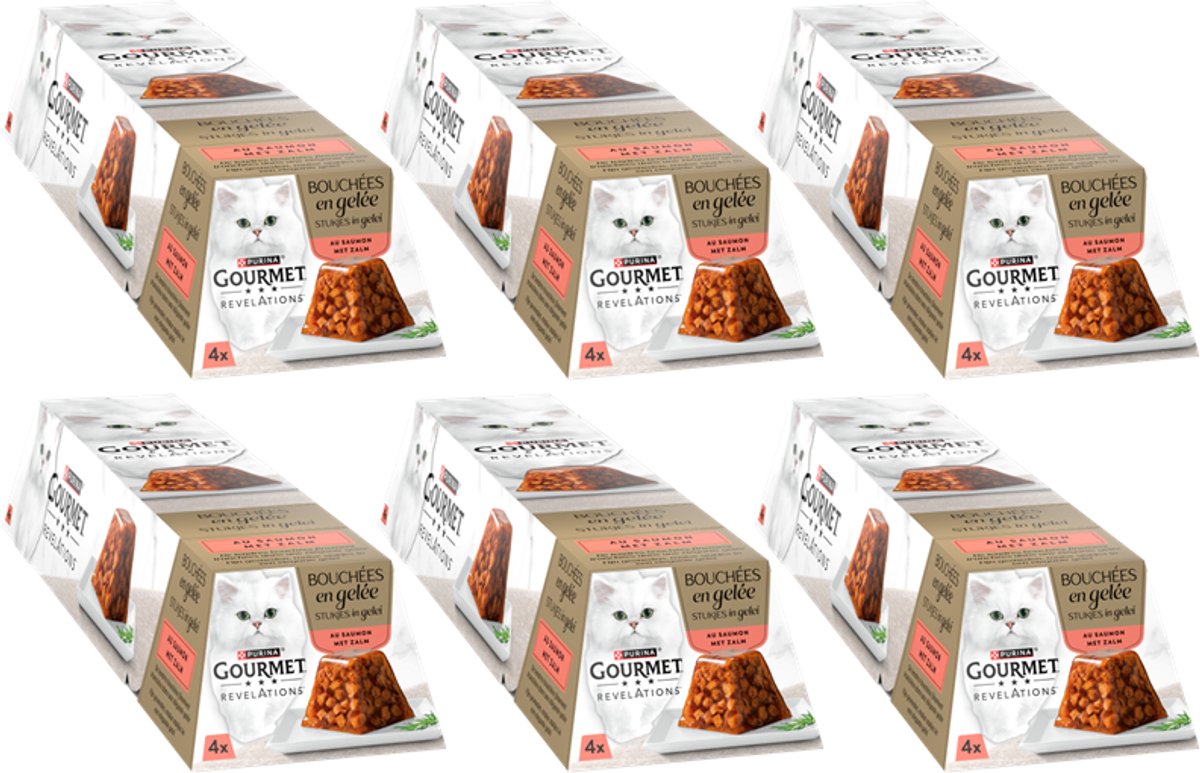 Gourmet revelations gelei - kattenvoer natvoer - zalm - 24 x 57 g