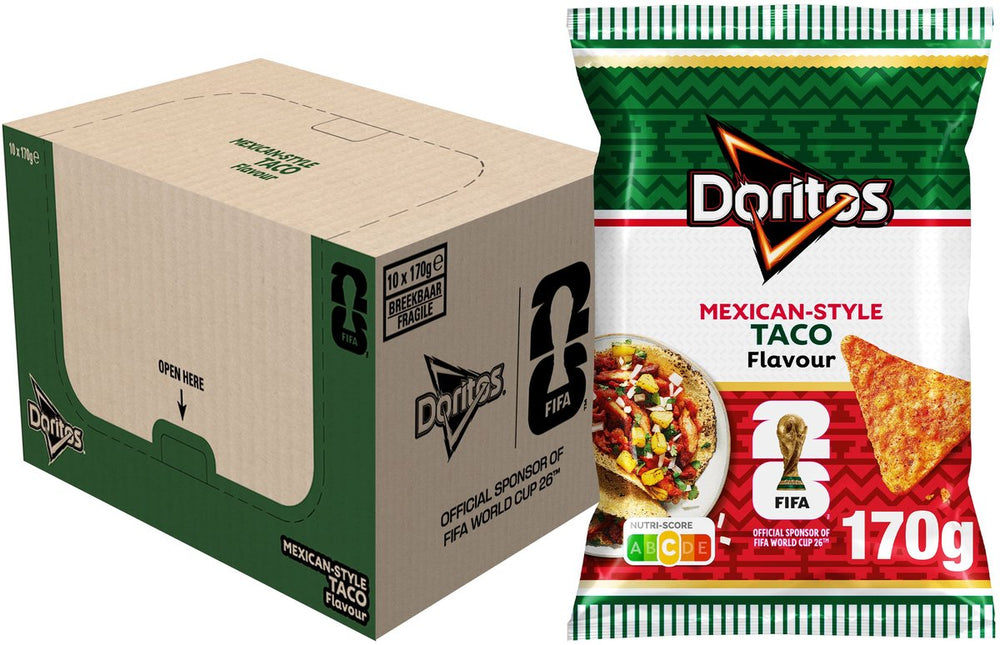 Doritos fifa mexico tacos tortilla chips 10 x 170 gram