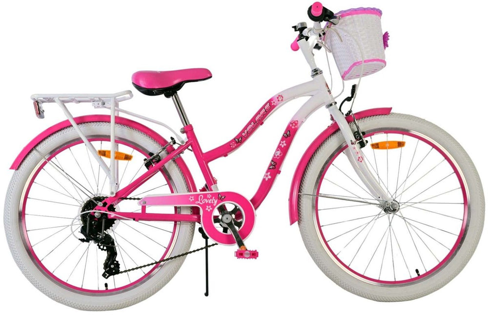 Volare mooie kinderfiets - meisjes - 24 inch - roze - 7 versnellingen