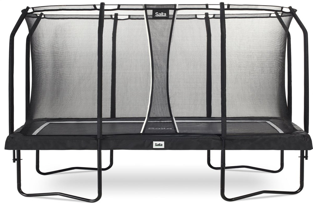 Salta premium black edition - 396 x 244 cm - rechthoekige trampoline met veiligheidsnet - max. 150 kg - zwart
