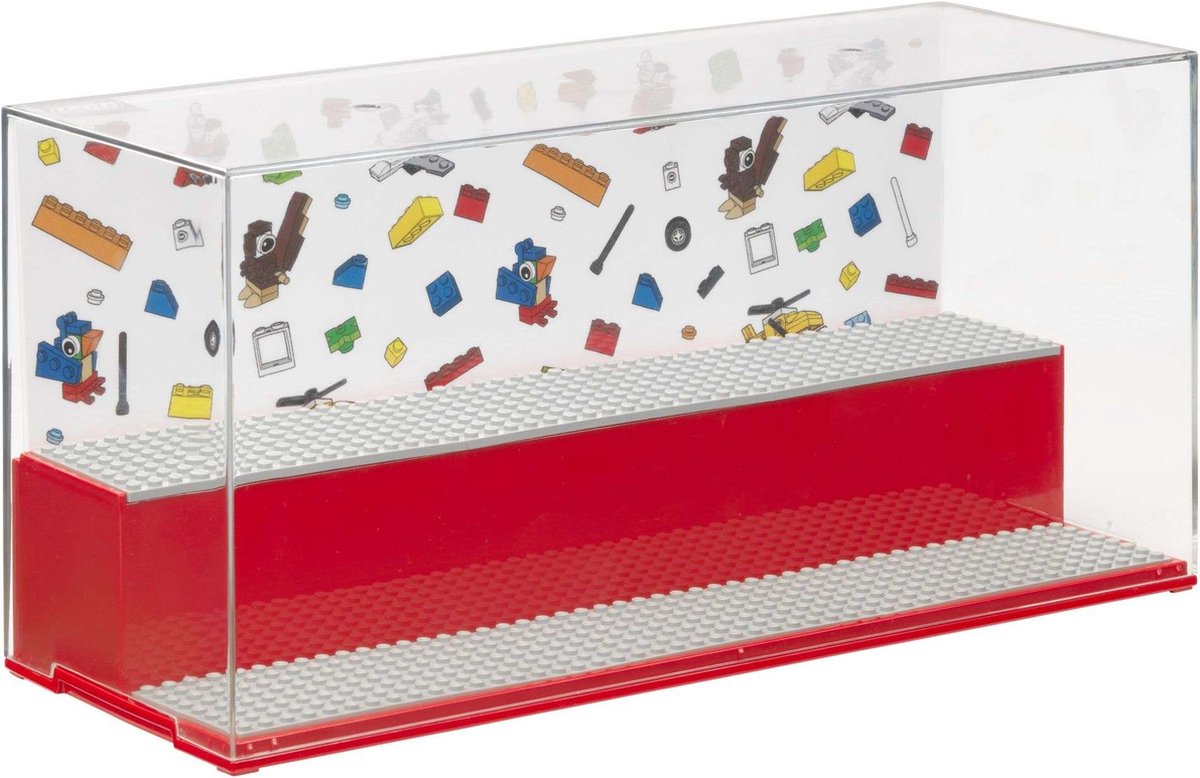 Lego - Iconic Minifigure Display Case - Polypropylene - Red