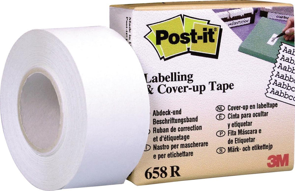 Post-it â® label- correctietape, navulling, 25.4 mm x 17,7 m