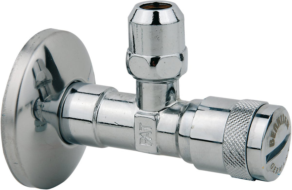 Kirchhoff benkiser-hoekstopkraan - 1 2 bu x 3 8 x 10 mmq - met filter duwrozet