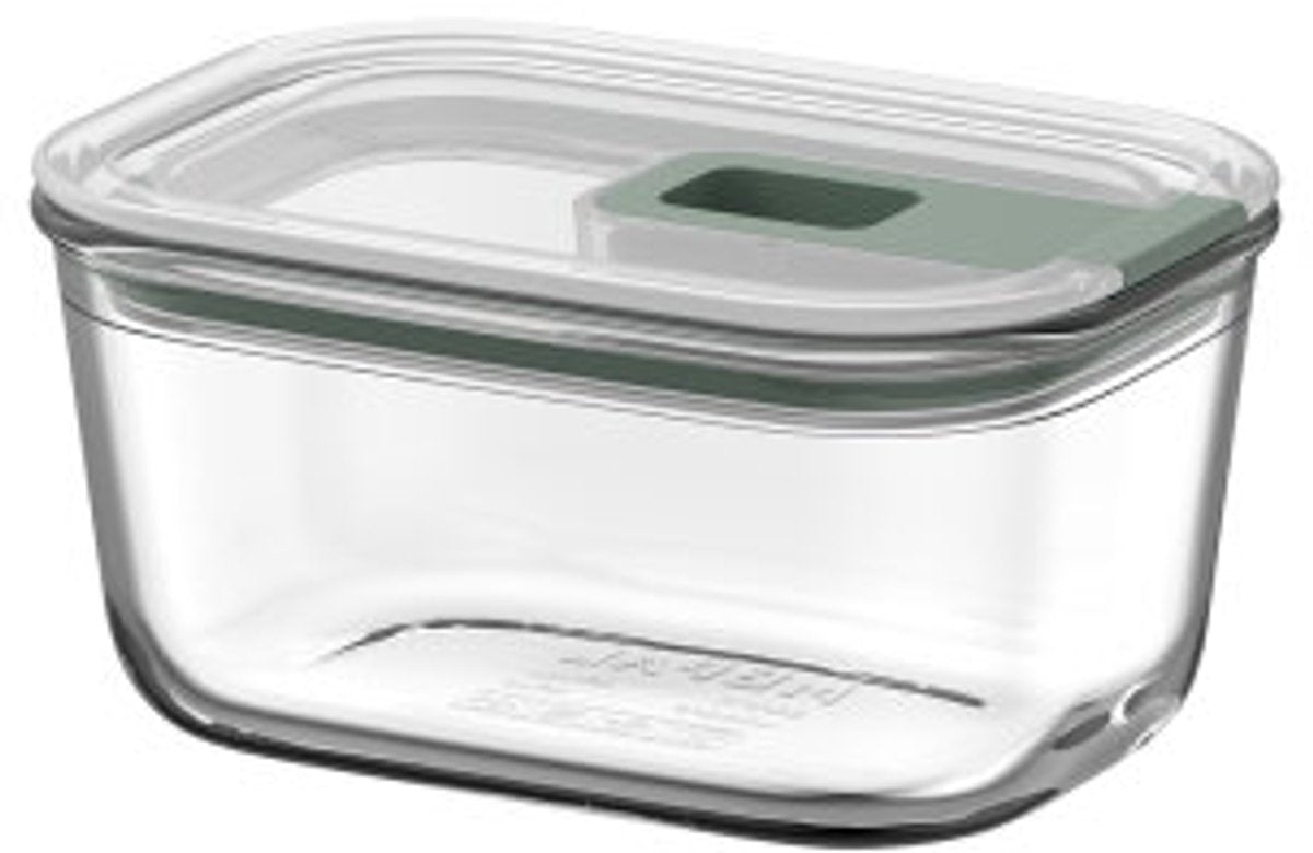 Mepal glas vershouddoos easyclip 2.0 450ml nordic sage | 4 stuks