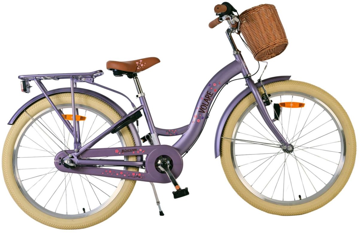 Volare bloesem kinderfiets - meisjes - 24 inch - paars - 3 versnellingen