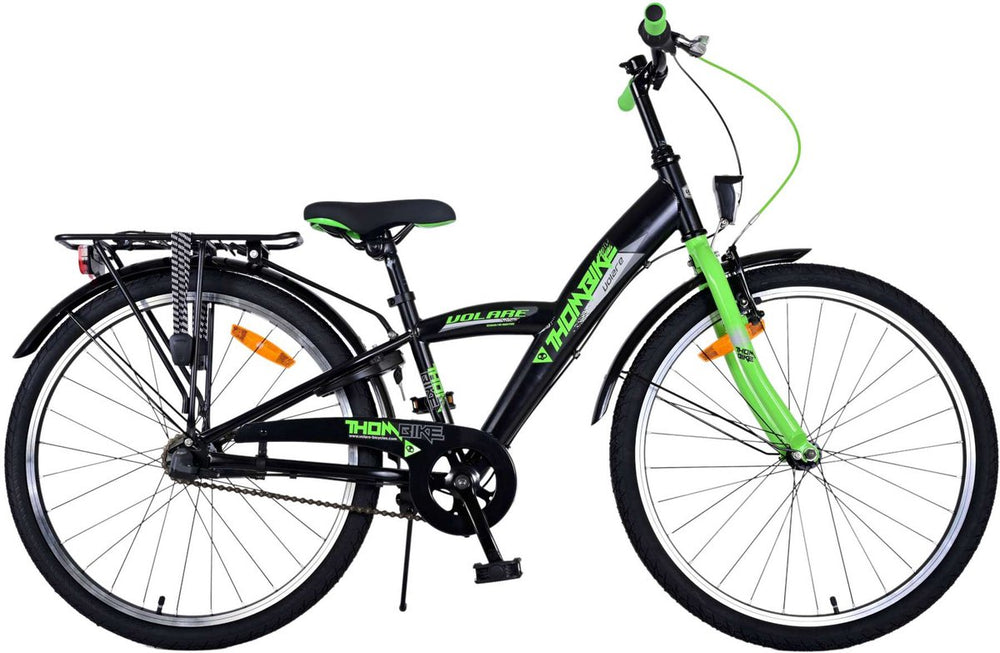Volare Thombike Kinderfiets - Jongens - 24 inch - Groen Zwart - 3 versnellingen