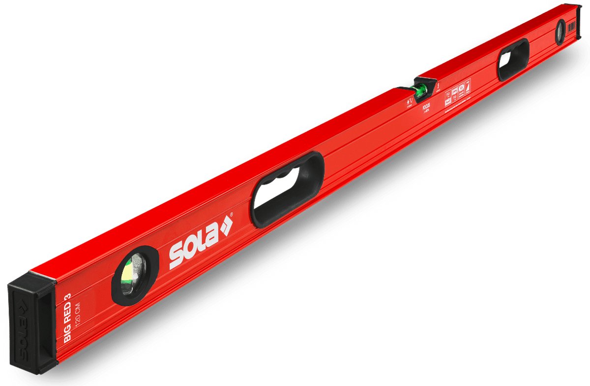 Sola big red 3 150 aluminium waterpas 150 cm - 01219501 - 1.50 m - rood