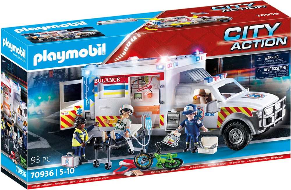 Playmobil 70936 reddingsvoertuig: Amerikaanse ambulance