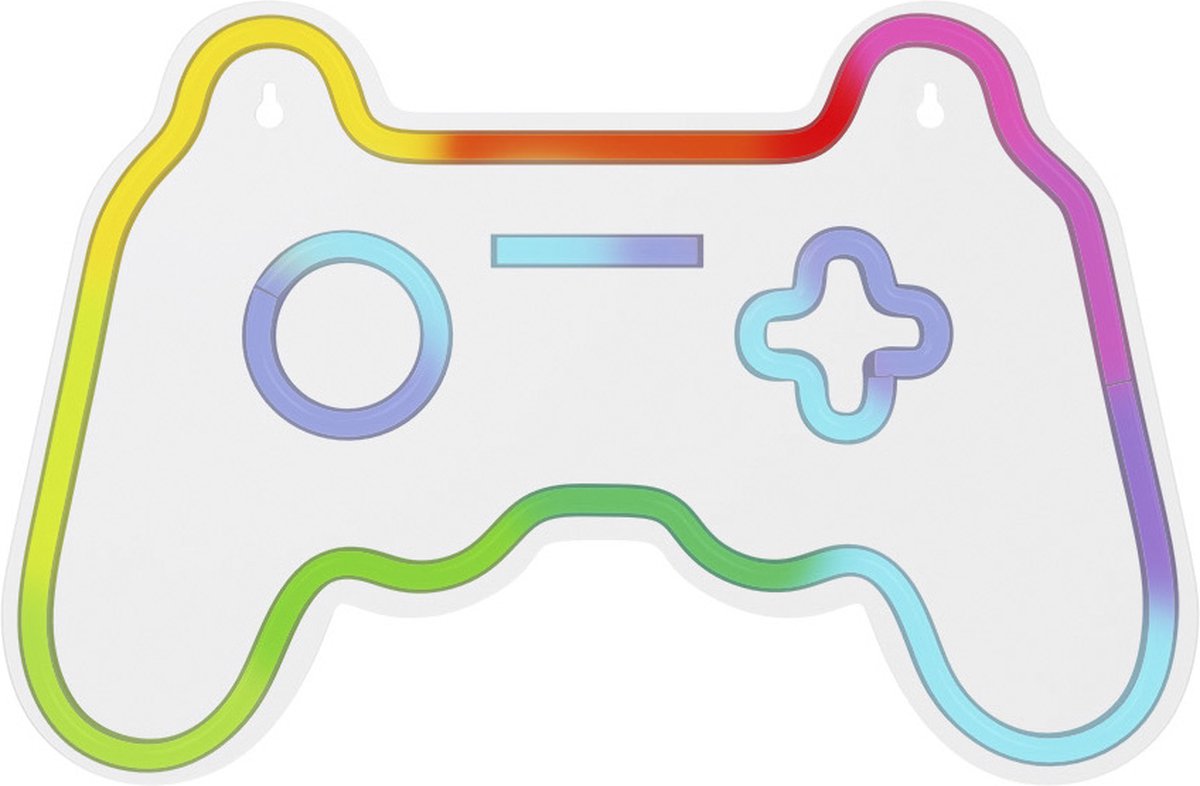 Merkloos sans marque neon led rgb gamepad - lamp - wandlamp - gaming - led - rgb