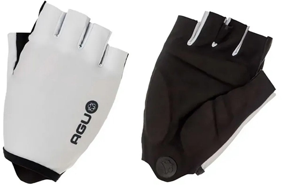 Agu gel fietshandschoenen zomer - wielrenhandschoenen dames heren - wit - maat xl