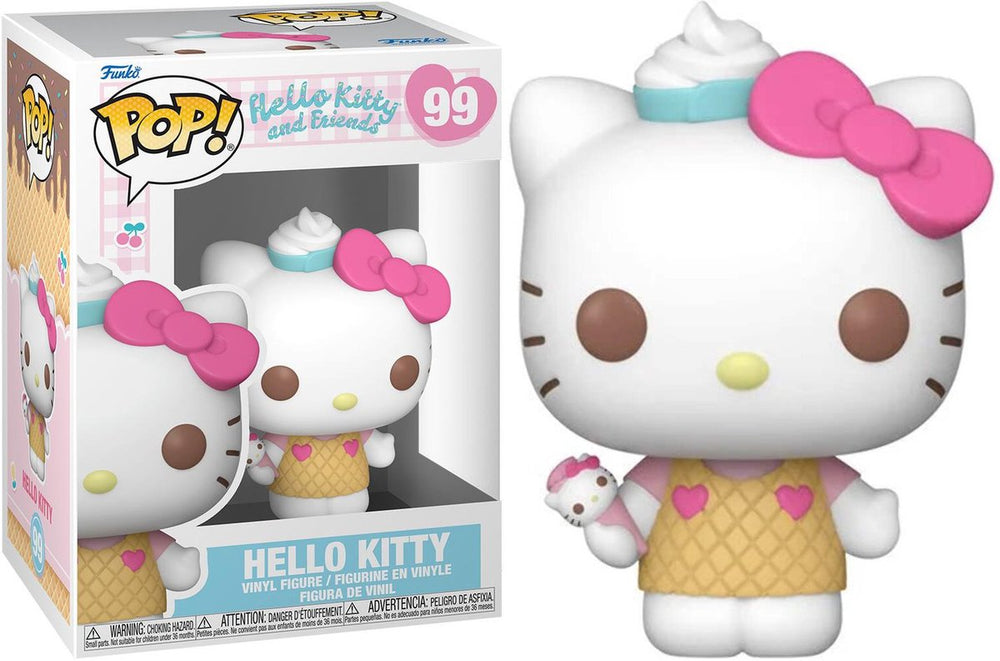Funko hello kitty hello kitty and friends - hello kitty (ice cream) vinylfiguur 99 pop! meerkleurig unisex